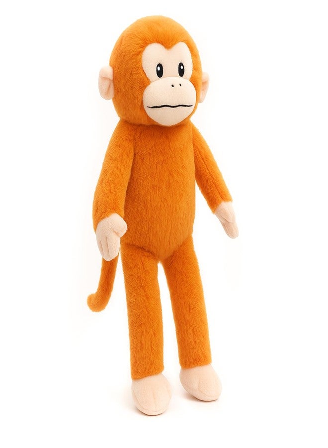 WEIGEDU Soft Orange Monkey Plush Toy - Cuddly Stuffed Animal for Kids, Cute and Huggable Plushie, Classic Design, 23 inches - Image 1